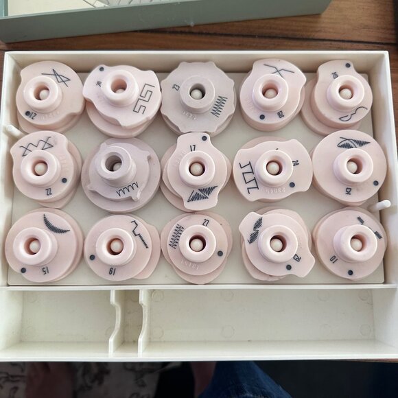 Vintage Sears Kenmore Sewing Parts Model 18010 Stitch Patterns Cams in Box - Picture 2 of 6